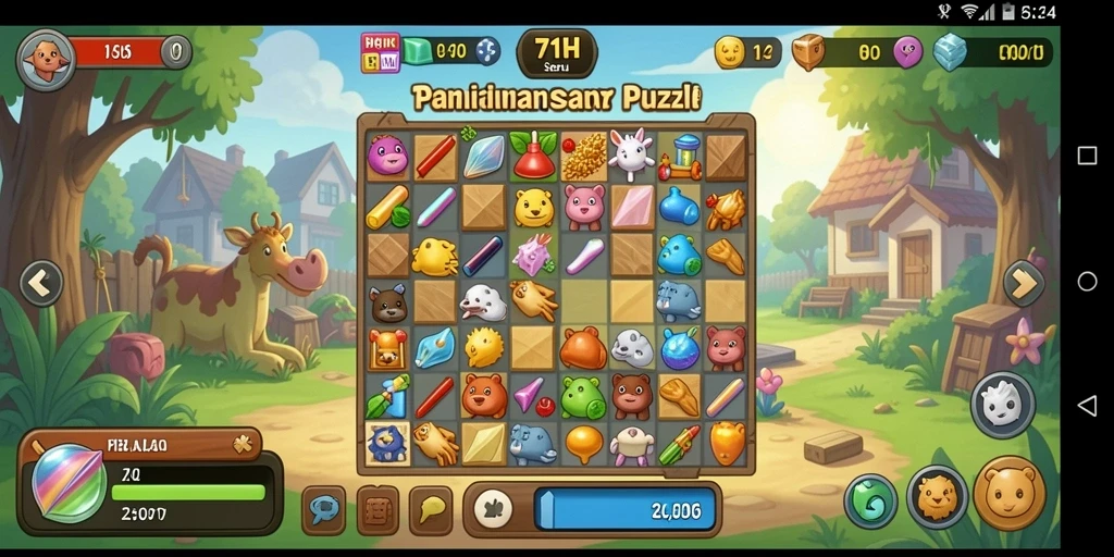 Tampilan gameplay 71H yang menarik dan penuh tantangan Puzzle.