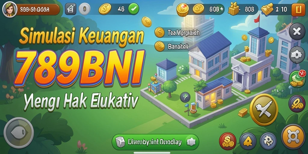Screenshot gameplay <strong>789BNI</strong> menunjukkan pengelolaan keuangan yang menyenangkan.