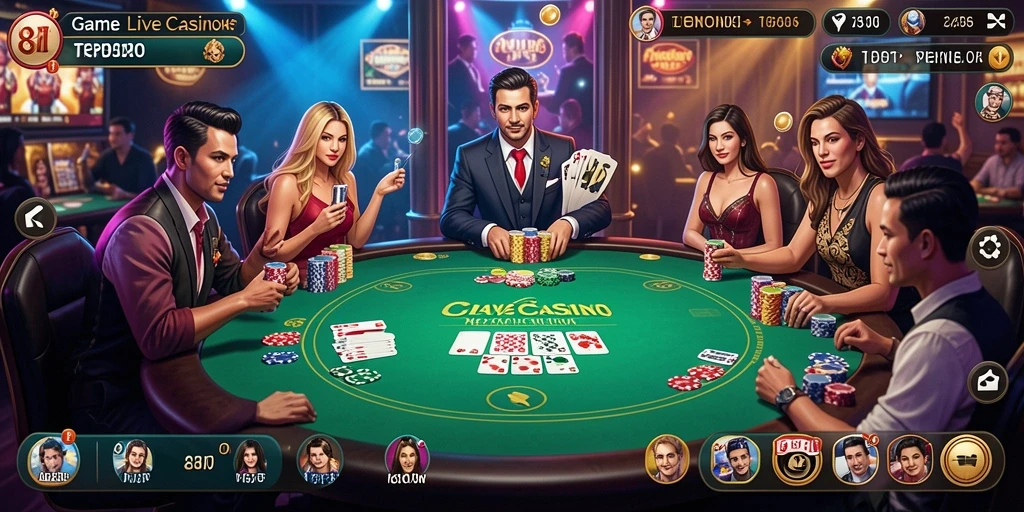 Gameplay Live Casino yang memukau di aplikasi 8II.