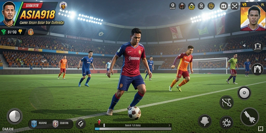 Tampilan gameplay ASIA918 dengan aksi pertandingan yang seru.