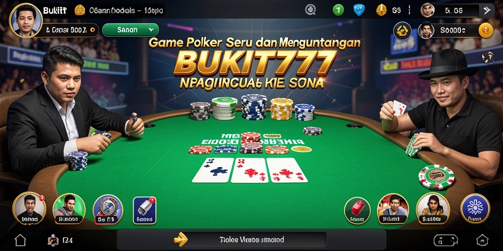 Tangkapan layar BUKIT777 menampilkan aksi seru permainan Poker.