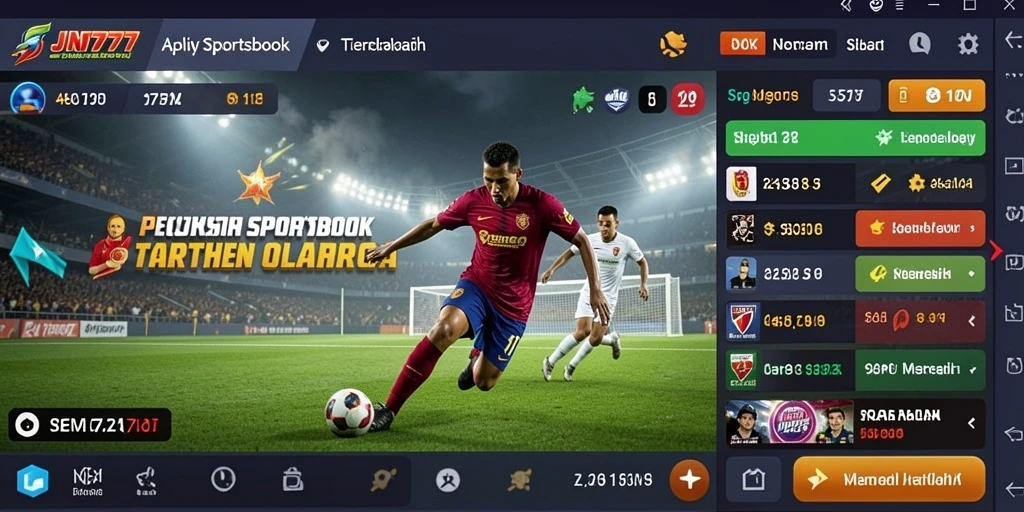 Screenshot JNT777 menampilkan antarmuka taruhan olahraga yang menarik.