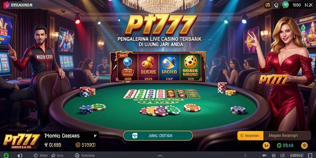 Gameplay Live Casino yang seru dan interaktif di PT777.