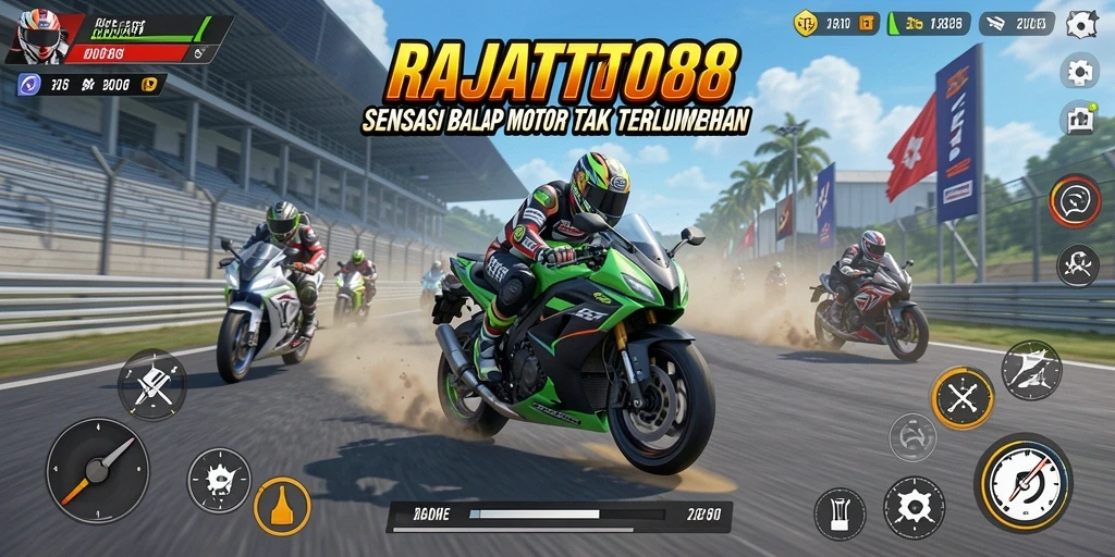 Gameplay menegangkan dari balapan motor di RAJATOTO88.